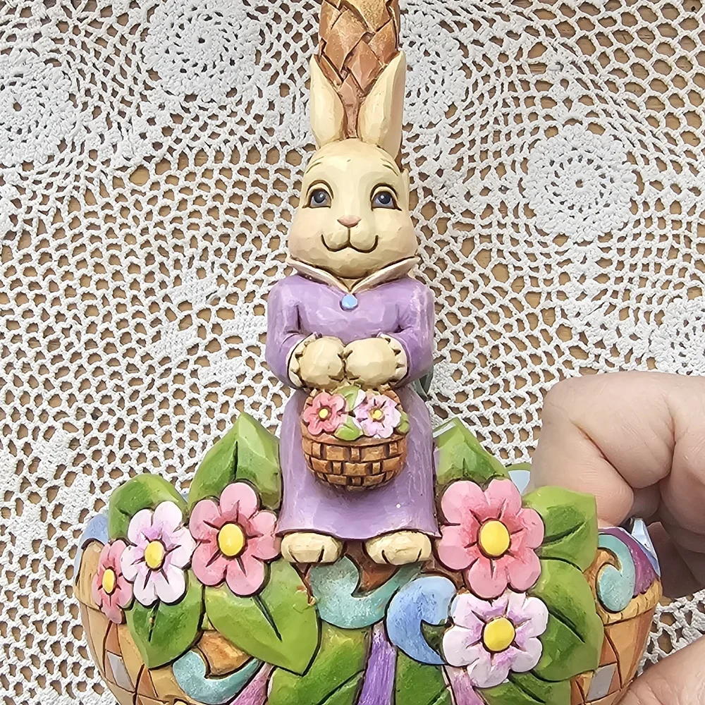 Jim Shore Heartwood "For The Love of Easter" Easter Basket 5 Eggs 4016464 2009 - Picture 9 of 16